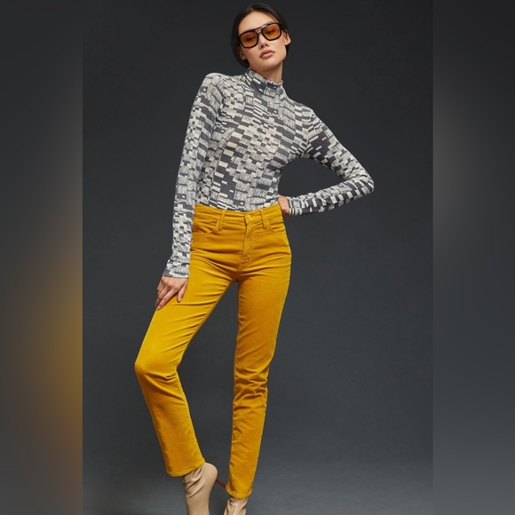 NWT MOTHER USA Made 🇺🇸 THE MID RISE DAZZLER ANKLE HEY-HONEY Corduroy Pants 23 - Picture 1 of 16